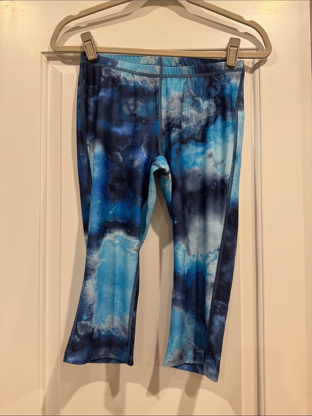 Blue Tie-Dye Active Leggings